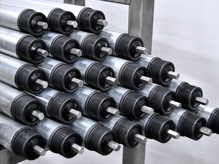 stack of rollers side view